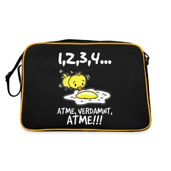 Egg and chicks - Retro Bag - black/gold - Back