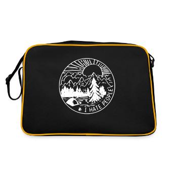 Camping Tents Tent I Hate People Outdoor Gift - Retro Bag - black/gold - Back