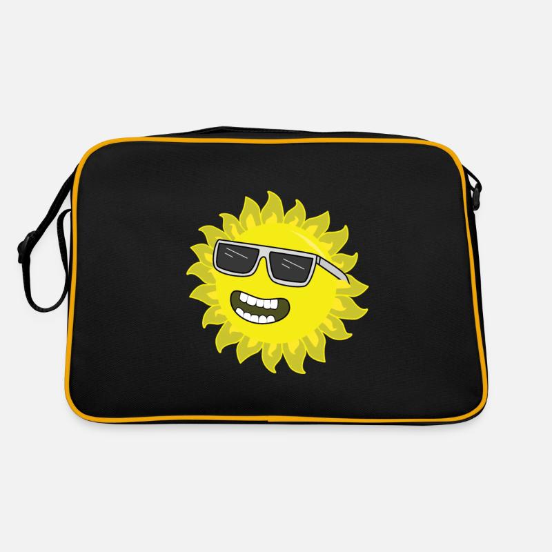 Sonne mit Sonnenbrille Retro Tasche