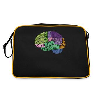 Zones dans le cerveau, colorées - Sac Retro - noir/or - Dos