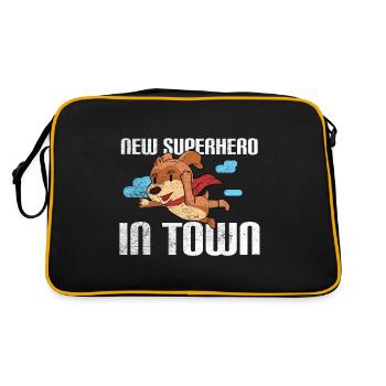 New Superhero in town - Retro Tasche - Schwarz/Gold - Hinten