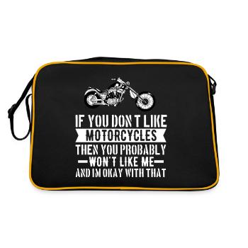 Biker - Retro Tasche - Schwarz/Gold - Hinten