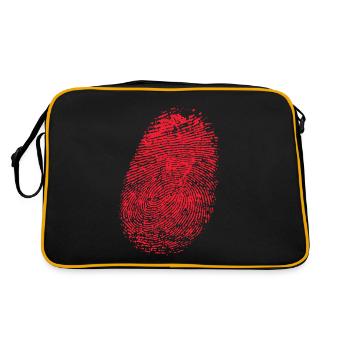empreinte digitale réaliste en rouge - Sac Retro - noir/or - Dos