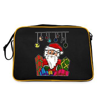 Santa Claus Nicholas gift shirt - Retro Bag - black/gold - Back