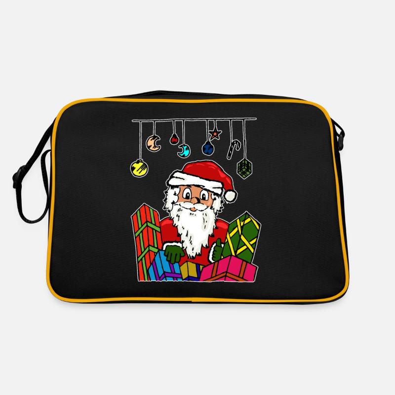weihnachtsmann nikolaus geschenk shirt Retro Tasche