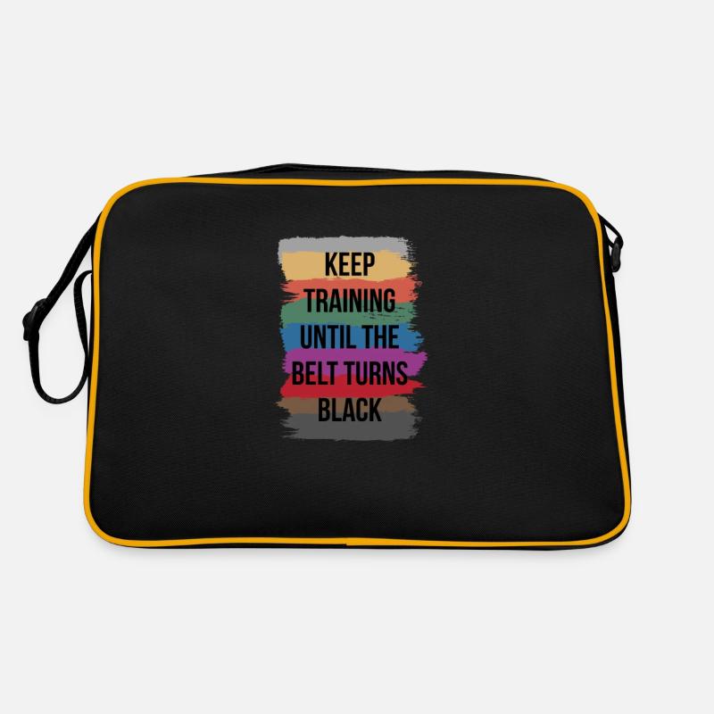 Continuez l'entraînement jusqu'à ce que la ceinture devienne noire Karaté Sac Retro
