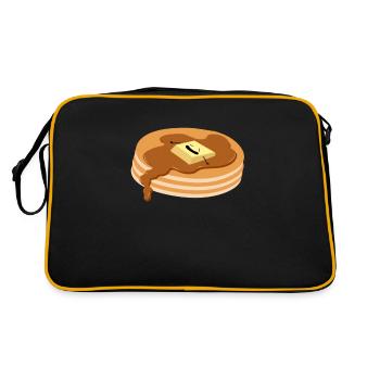 Pancakes with butter and syrup - Retro Bag - black/gold - Back