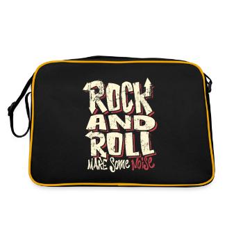 Rock and roll - Retro Bag - black/gold - Back