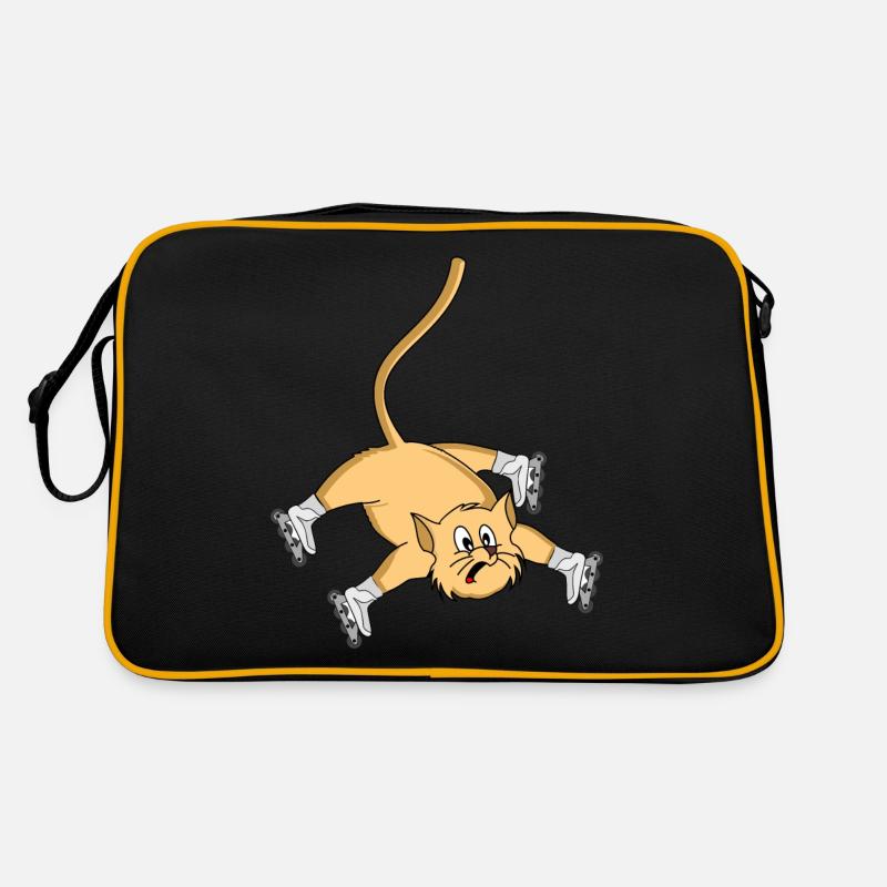Cadeau de chat de débutant de patins à roulettes alignées Sac Retro