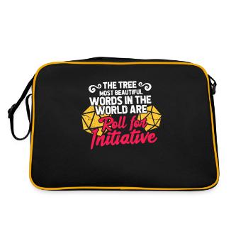 D20 Dice Gaming Fantasy Role Playing Gift - Retro Bag - black/gold - Back