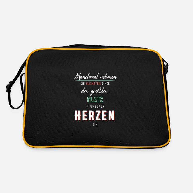 Manchmal nehmen die kleinsten... schöner Spruch Retro Tasche
