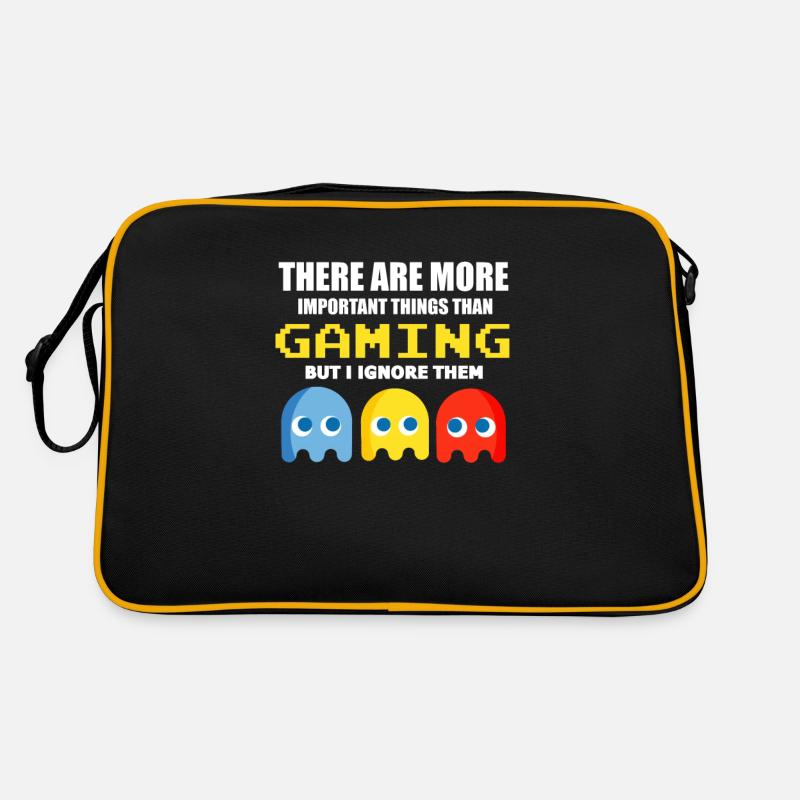 Gaming - Retro Tasche - Schwarz/Gold