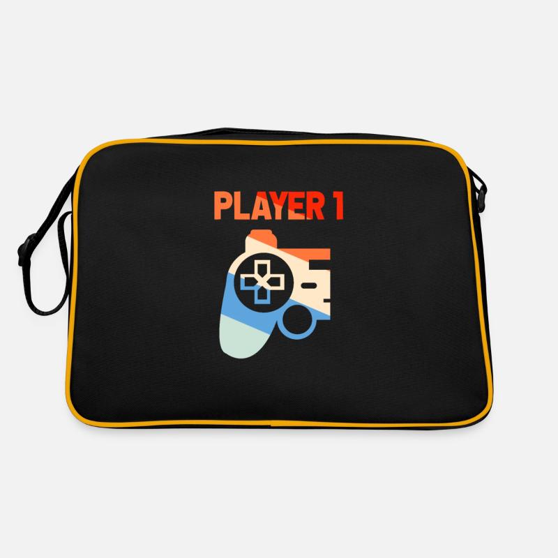Player 1 - Retro Tasche - Schwarz/Gold