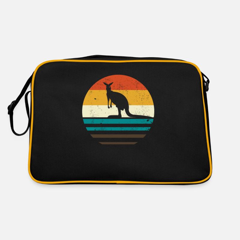 kangourou - Sac Retro - noir/or
