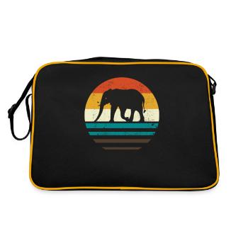 Éléphant rétro - Sac Retro - noir/or - Dos