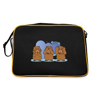 cochons de capybara - Sac Retro - noir/or - Dos