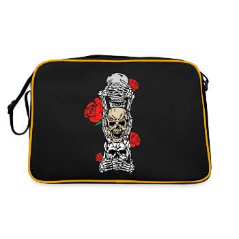skulls - Retro Tasche - Schwarz/Gold - Hinten
