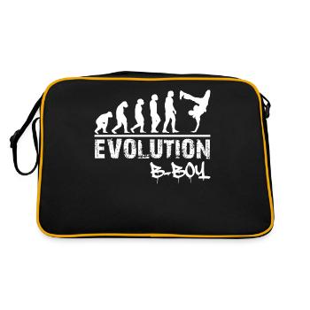 Breakdance Evolution B-Boy Breakdancer Geschenk - Retro Tasche - Schwarz/Gold - Hinten