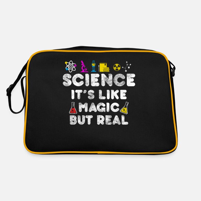 Wissenschaft - Retro Tasche - Schwarz/Gold
