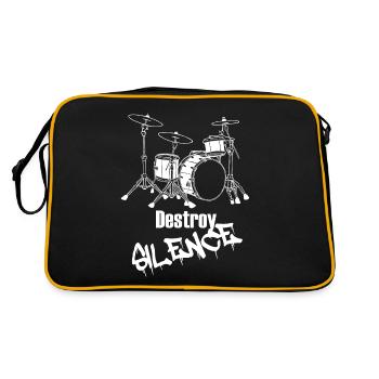 Batteur - Batterie - Détruire le silence - Sac Retro - noir/or - Dos