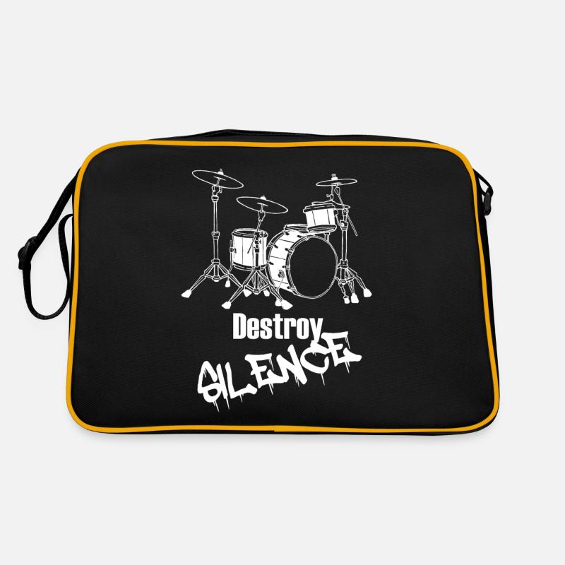 Drummer - Schlagzeug - Destroy Silence Retro Tasche