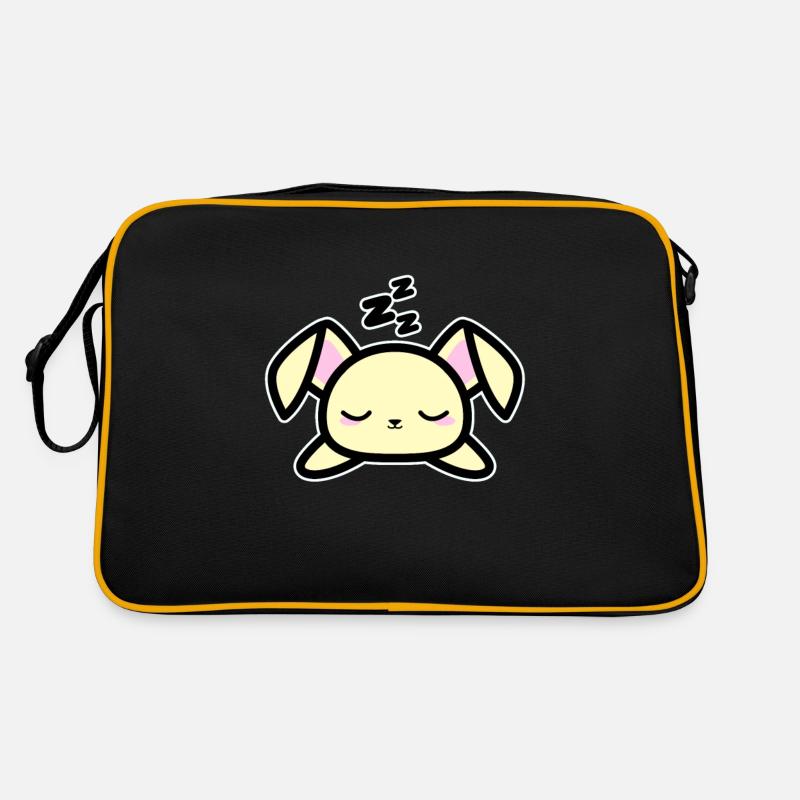 Conception mignonne de lapin endormi, style Kawaii Sac Retro