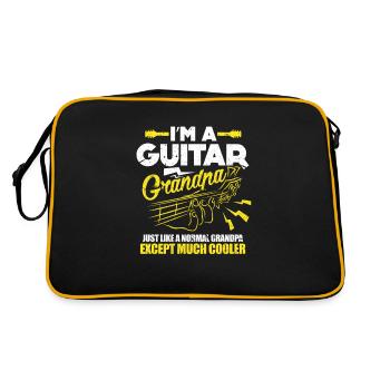 Guitarist Grandpa Grandpa Guitar Bassist Gift - Sac Retro - noir/or - Dos
