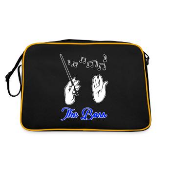 Dirigent - The Boss - Retro Tasche - Schwarz/Gold - Hinten