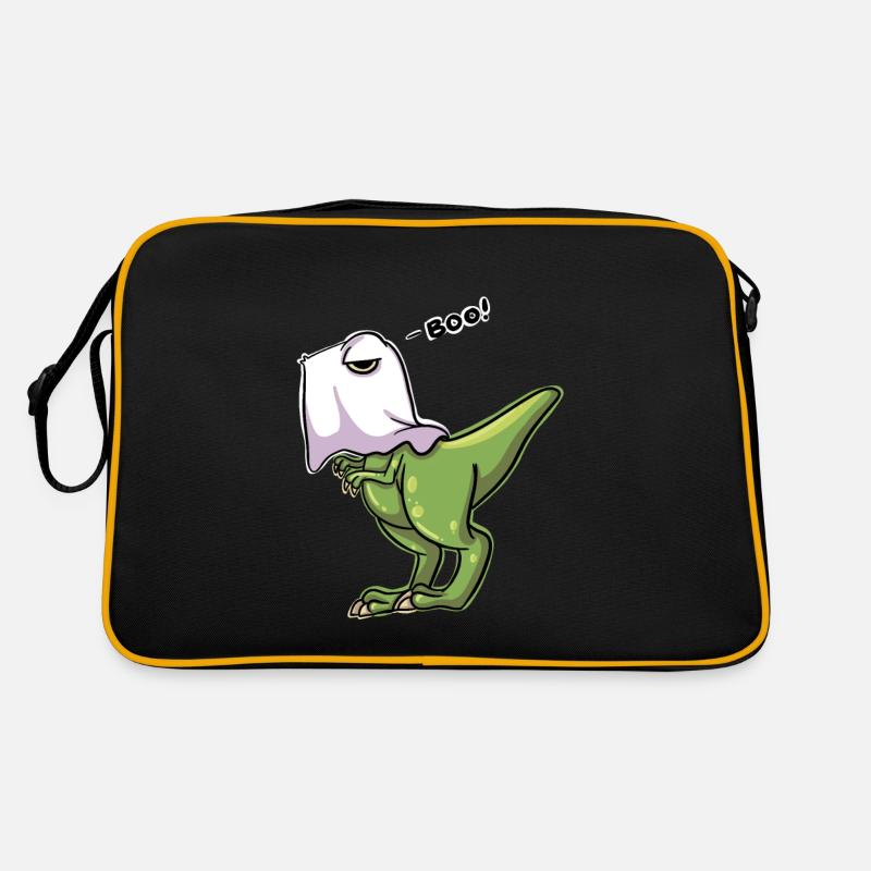 Halloween T Rex Dinosaur design Funny design - Retro Bag - black/gold