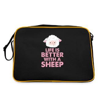 Mouton mouton mouton mouton agneau agneau cadeau - Sac Retro - noir/or - Dos
