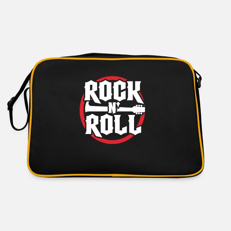 Rock And Roll - Retro Tasche - Schwarz/Gold
