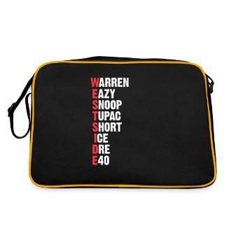 Westside Hip Hop West Coast Rap 90 Cadeau - Sac Retro - noir/or - Dos