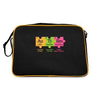 Autism Autist Asperger Syndrome Gift - Sac Retro - noir/or - Dos