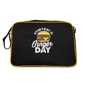 Burger - Retro Tasche - Schwarz/Gold - Hinten