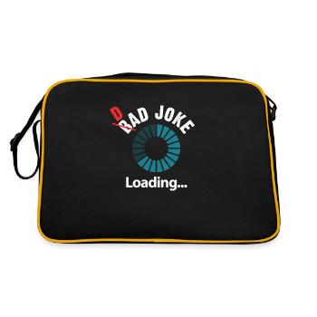 Vater Witz - Retro Tasche - Schwarz/Gold - Hinten