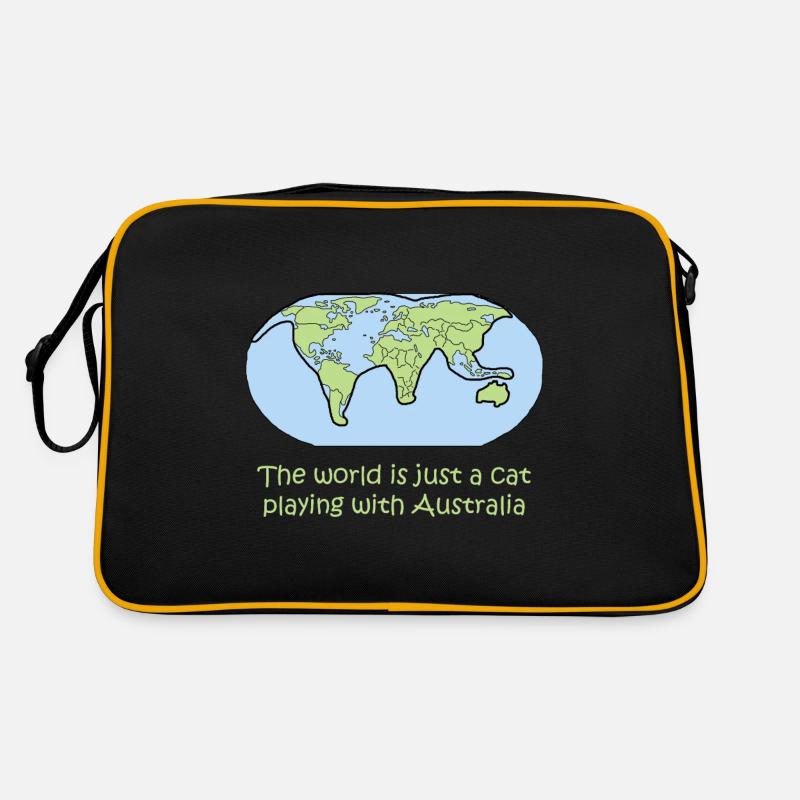 chat cadeau carte globe globe cadeau Sac Retro