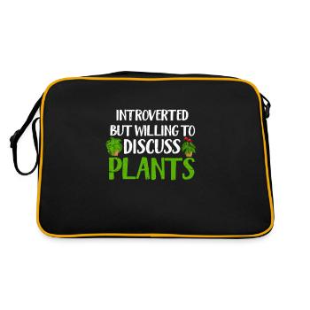 Pflanze Garten Gartenarbeit Pflanzen Geschenk - Retro Tasche - Schwarz/Gold - Hinten