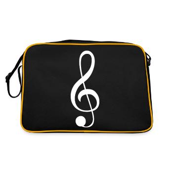 Clé clé musique icône musique - Sac Retro - noir/or - Dos