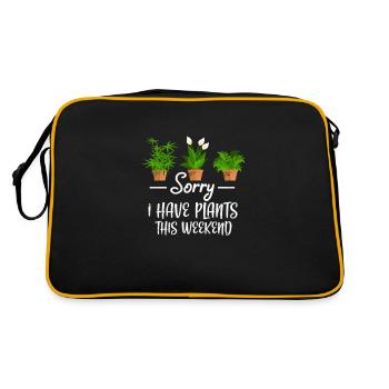 Garten Gartenarbeit Pflanze Gärtner Geschenk - Retro Tasche - Schwarz/Gold - Hinten
