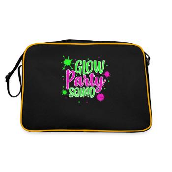 Glow Neon Party Party Squad Fest Glow Gift - Sac Retro - noir/or - Dos