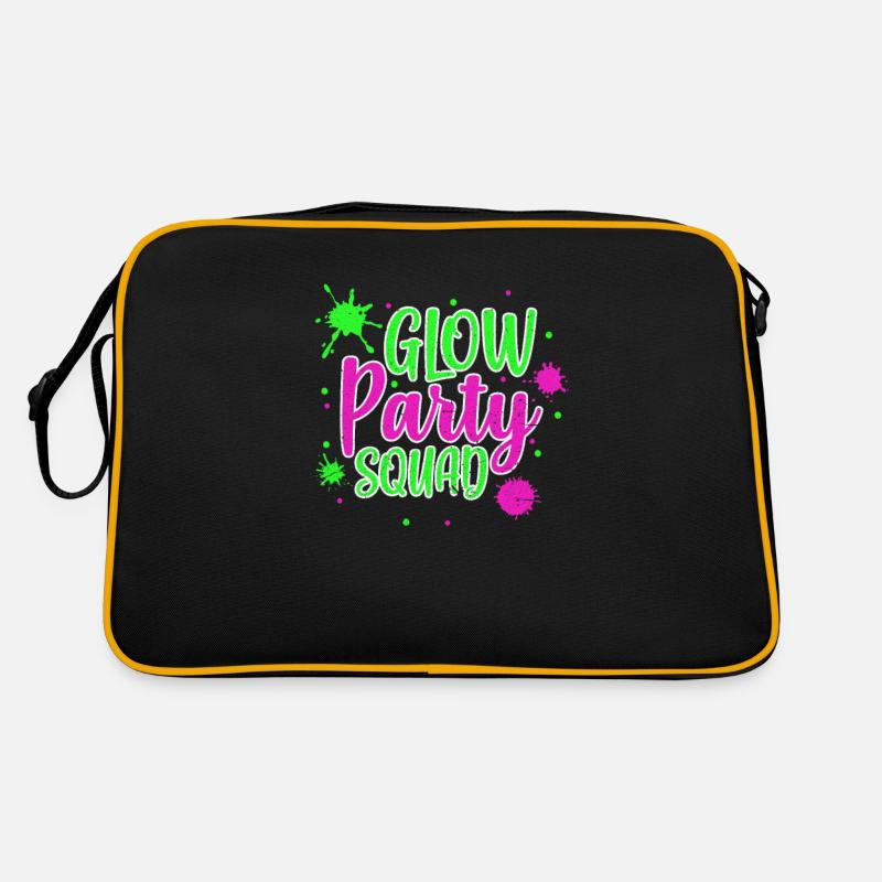 Glow Neon Party Squad Fest Glow Gift Retro Bag