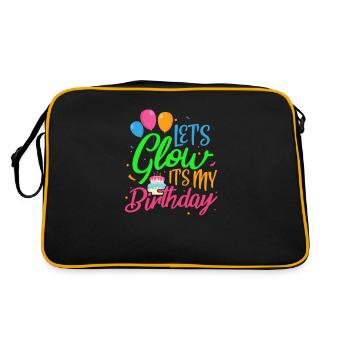 Glow Birthday Party Neon Birthday Gift - Retro Bag - black/gold - Back