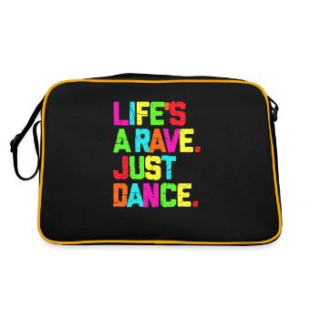 Rave Techno Glow Neon Led Party Festival Giftbox - Retro Bag - black/gold - Back