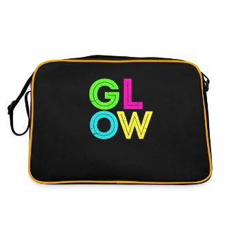 Glow Holy Festival Neon Led Party Themed Gift - Retro Bag - black/gold - Back