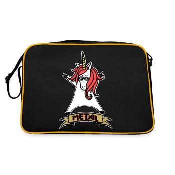 Licorne Métal - Licorne - Métal - Musique - Sac Retro - noir/or - Dos