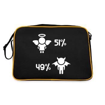 Anges et démons - énonciation drôle - Sac Retro - noir/or - Dos