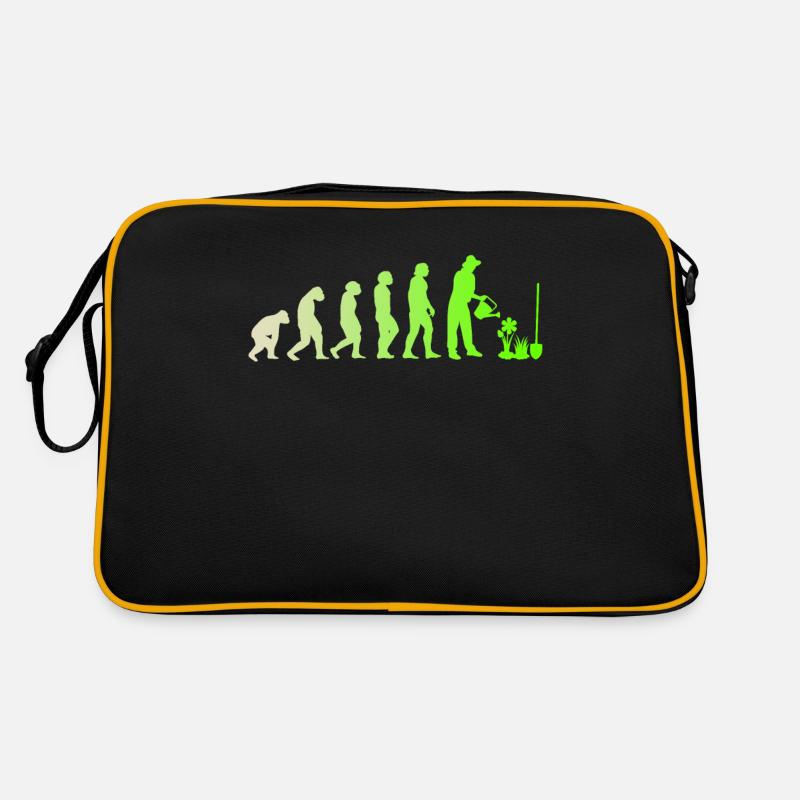 Evolution Garten Gartenarbeit Gärtnerei gärtnern Retro Tasche