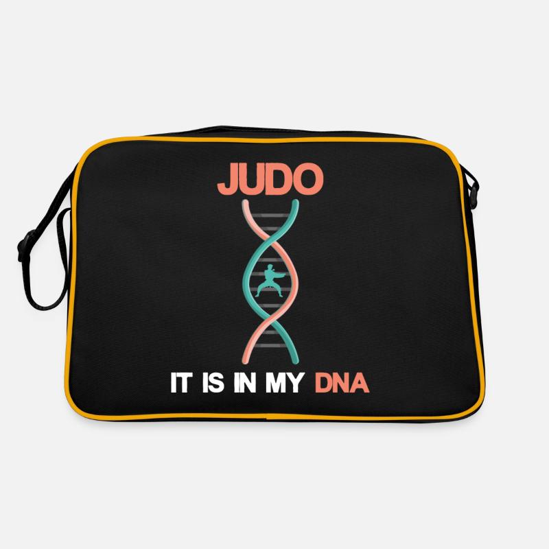 Judo DNA - Retro Tasche - Schwarz/Gold