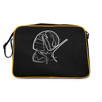 Escargot motif animal - one line drawing - Sac Retro - noir/or - Dos