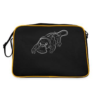 Tête d’animaux - one line drawing - Sac Retro - noir/or - Dos